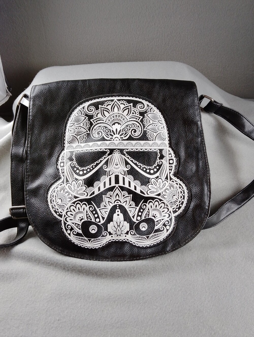 Black Floral Stormtrooper Crossbody Bag